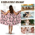 thumbnail image 5 of Yuyamidu Boston Terrier Towel Wrap for Women Pink Bath Wrap Towels Terry Cloth Body Wrap Towel Butterfly Bath Towels with Pocket Bathroom Shower Wrap Towel Size XL, 5 of 7