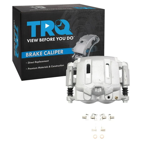 TRQ Front Left Brake Caliper w/Bracket Drivers Side Compatible with 2005-2012 Ford F-250 Super Duty F-350 Super Duty
