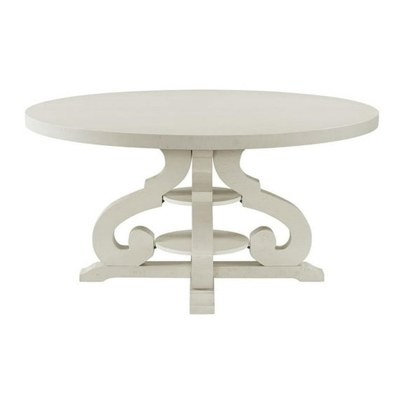 Picket House Furnishings Stanford Round Dining Table in White