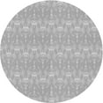 thumbnail image 1 of Ahgly Company Machine Washable Indoor Round Transitional Platinum Silver Gray Area Rugs, 3' Round, 1 of 7