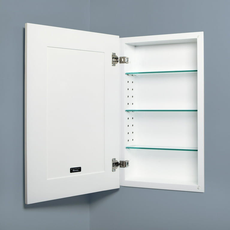 14x24 White Shaker Style Recessed Medicine Cabinet with no mirror by Fox Hollow Furnishings