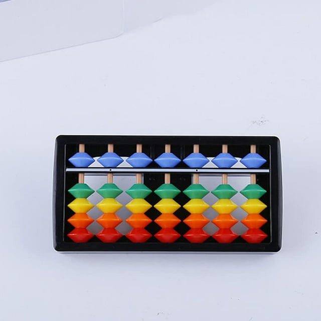 Ábaco Soroban portátil con cuentas de colores, herramienta de cálculo matemático