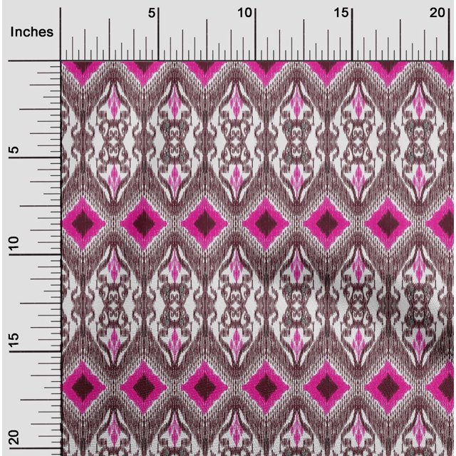 oneOone Cotton Flex Fabric Geometric Ikat Print Sewing Fabric BTY 40 Inch Wide