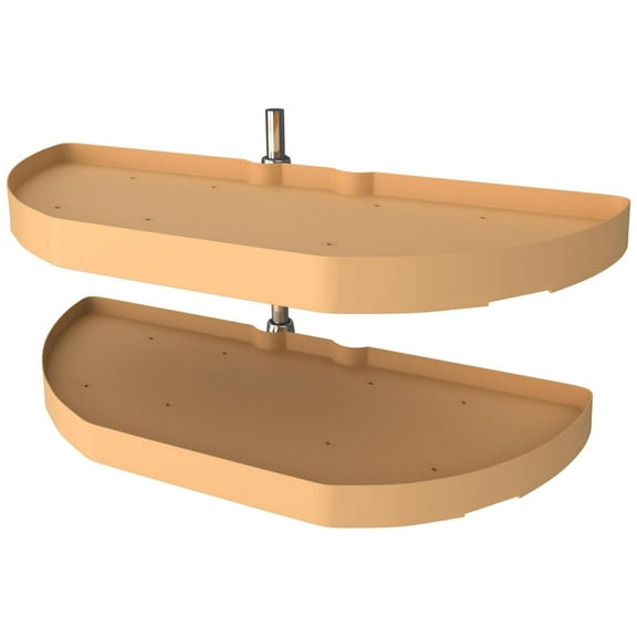 Rev-A-Shelf 6882-31-570 Classic 2 Tier 31" Half Moon Lazy Susan - Almond