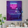 thumbnail image 4 of UXIEQU Skeleton Bath Decor Canvas Wall Art Print 15.75x11.81 Inches, 4 of 8