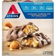 thumbnail image 2 of (3 pack) Atkins Caramel Chocolate Nut Roll Snack Bar, Protein Snack, High in Fiber, Low Sugar, 6/5 Packs, 2 of 8