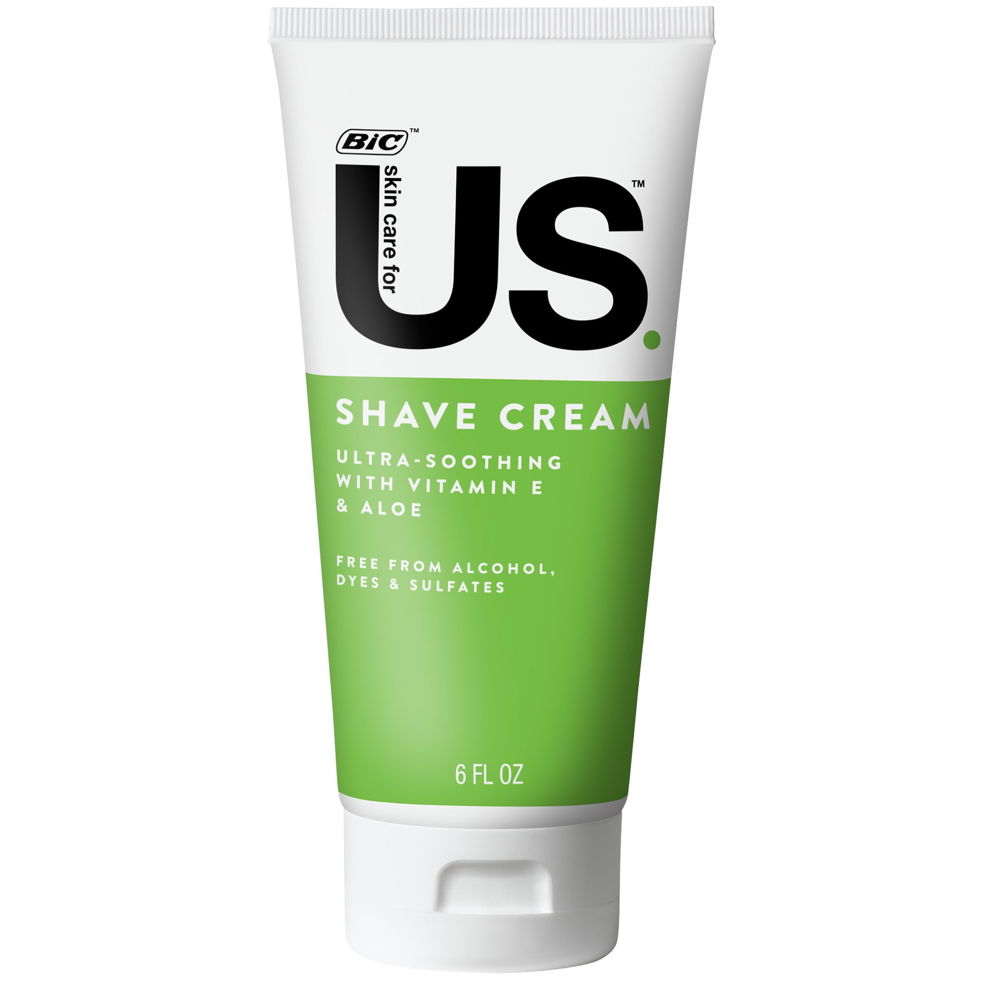Us by BIC Ultra-Soothing Shave Cream with Vitamin E and Aloe,  Unisex, 6 Ounces