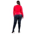 thumbnail image 3 of Blusa elegante de satén Roman Fashion Talla Extra 42 Rojo, 3 of 6
