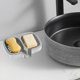 thumbnail image 4 of Bandeja para jabón, doble compartimento, autodrenante, diseño moderno, para baño, plegable, con estructura de metal, para cocina,topliu, 4 of 6