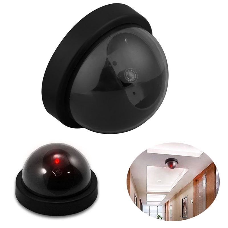 Flashing Red Light GH New Dummy Fake Surveillance Security CCTV Dome Camera 