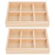 thumbnail image 1 of GOOHOCHY 2 bandejas rústicas de madera para joyería, aperitivos, bandejas pequeñas para servir, bandeja de madera multiusos para aperitivos, verduras, salsas, fiestas y uso diario., 1 of 8