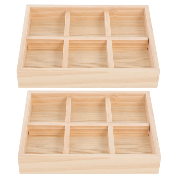 GOOHOCHY 2 bandejas rústicas de madera para joyería, aperitivos, bandejas pequeñas para servir, bandeja de madera multiusos para aperitivos, verduras, salsas, fiestas y uso diario.