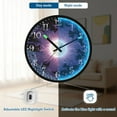 thumbnail image 5 of Voice Activated Clock with Glow Light 12 Inch Large Silent Wall Clock Battery Operated for Home Decor Solar Vortex, 5 of 8