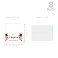 thumbnail image 5 of Koyal Wholesale Wedding Day Gift Set with Envelopes Set of 8 Burgundy Peonies To My Bridesmaid On My Wedding Day, 5 of 5