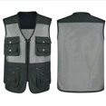 thumbnail image 4 of Krdevn Men's Summer Thin Slim Fit Mesh Vest Multi-Pocket Comfortable Stretchable for Spring Summer Hiking Fishing Outdoor Daily Wear,Tank Tops Men,4XL, 4 of 4