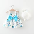 thumbnail image 6 of Atogsazn Toddler Baby Girl Dress Casual Floral Ruffle Sundress Suspender Sleeveless Dresses Fashion Clothes Outfit 02-Blue 6-12 Months, 6 of 7