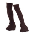 thumbnail image 3 of Calentadores de piernas de para patinaje, calcetines largos y suaves de tejido térmico, calcetines sin pies para patinaje, ideales para deportes color café, 3 of 8