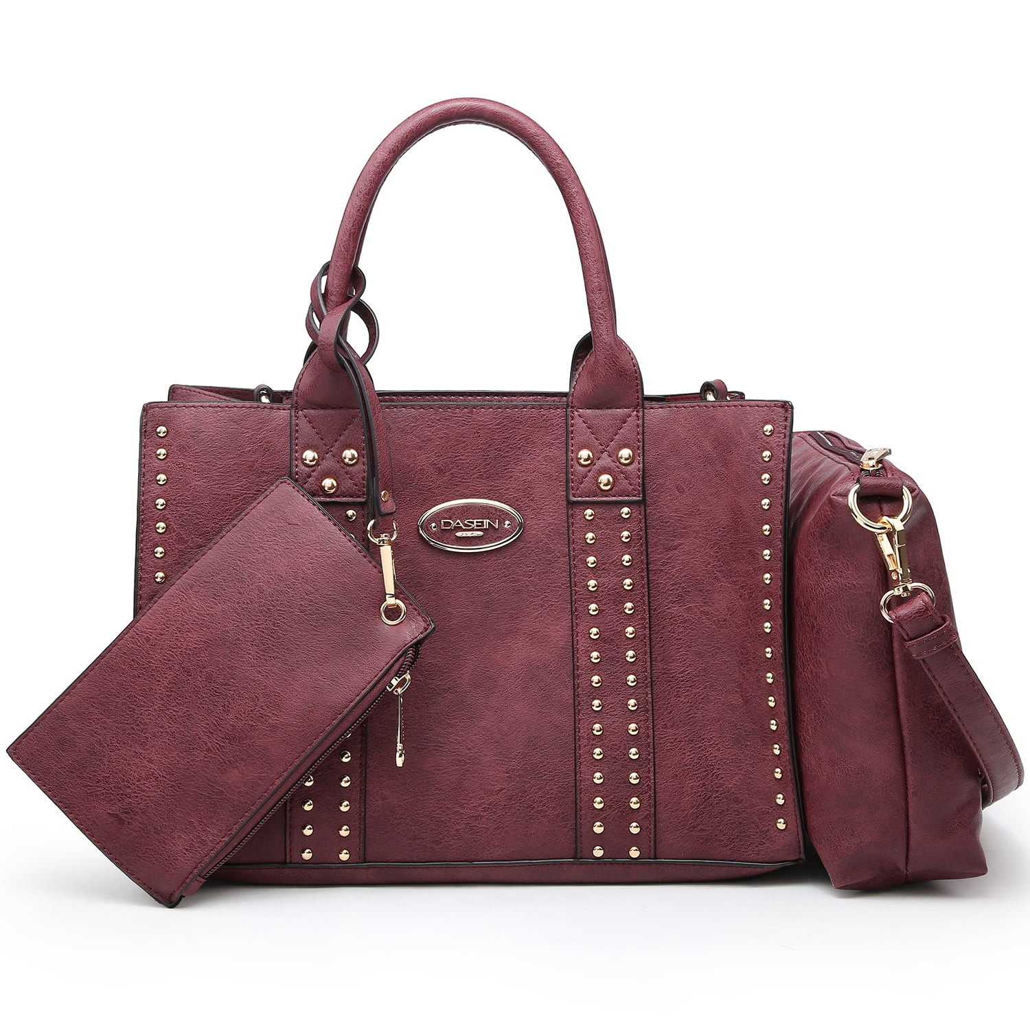 Dasein Women Vegan Leather Handbags Fashion Satchel Bags Shoulder Purses Top Handle Work Bags ...