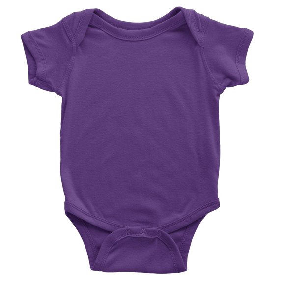 Tulo & Garn Baby Bodysuit Soft 100% Cotton Snapsuit Purple, 24m