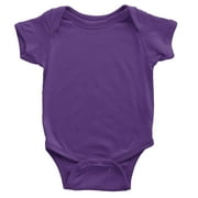 Tulo & Garn Baby Bodysuit Soft 100% Cotton Snapsuit (Purple, 24m)
