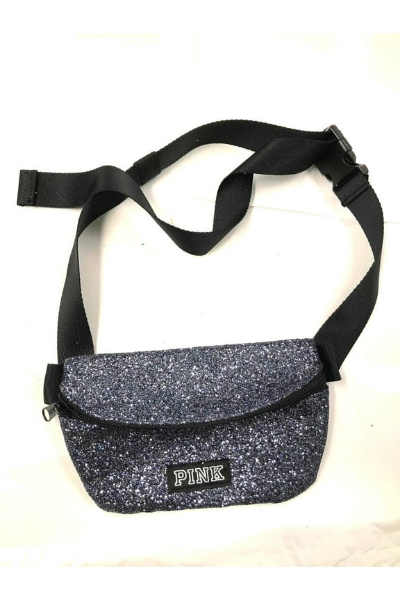 Pink Bling Shine Belt Bag Fanny Pack Dark Blue Glitter New