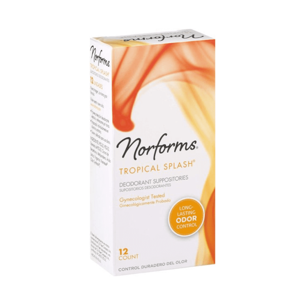 Norforms Tropical Splash Deodorant Suppositories, 12 CT (Pack - 6)