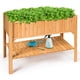 thumbnail image 5 of Costway Jardinera de Madera Maceta de Abeto Tiesto Grande con Estante y Soporte Al Aire Libre 119 x 57 x 90 cm, 5 of 8