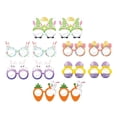 thumbnail image 2 of Gafas de conejito de Pascua con forma de huevo y zanahoria, accesorios para fotos, gafas de conejito de Pascua para bebé 12 piezas estilo A., 2 of 9
