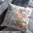 thumbnail image 2 of Homewish Xmas Gingerbread Man Fabric by the Yard 1 Yard,Christmas Sweet Dessert Home Decor Fabric by the Yard,Pink White Blue Sewing Fabric For Girls Boys Kids,Super Cozy Room Decor, 2 of 6