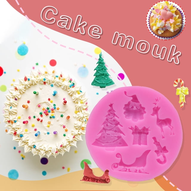 Molde de silicona de Papá Noel, molde de pastel de Chocolate, molde de decoración de Fondant DIY Wmkox8yii gf12118