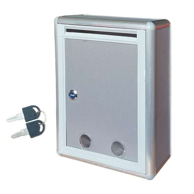 kurtrusly Boîte de Dons Murale pour Collection de Charité avec Serrure Offrant une Collection Sécurisée de Suggestions et de Rapports de Dons Argent Grande