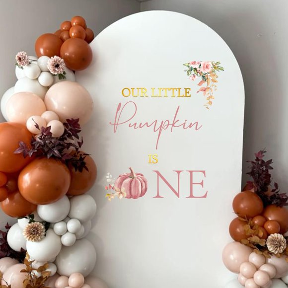 Vgaruint Our Little Pumpkin Is One Calcomanía – Calabaza Floral Halloween Primer Cumpleaños Decoraciones Otoño Acción De Gracias Niña 1Er Cumpleaños Suministros Nuestra Pequeña Calabaza Está Girando U