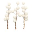 thumbnail image 2 of Piezas de 3 Horquillas para El Cabello de Acebo de Bayas Artificiales Boda Palos de cabellero Blanco Soledad Horquillas de bayas artificiales, 2 of 10