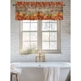 thumbnail image 6 of Pumpkin Happy Thanksgiving Valances for Windows Fall Maple Leaf Brown Wood Kitchen Valance Curtain Rod Pocket Small Curtains for Cafe Bathroom Laundry Basement 60" x 18", 6 of 8