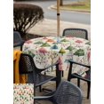 thumbnail image 4 of Outdoor Tablecloth with Umbrella Hole and Zipper, Christmas Pine Square Table Cloth 54x54 Inch Waterproof Tablecloth, Winter Colorful Xmas Trees Plant Beige Picnic Table Cover for Patio Camping, 4 of 7