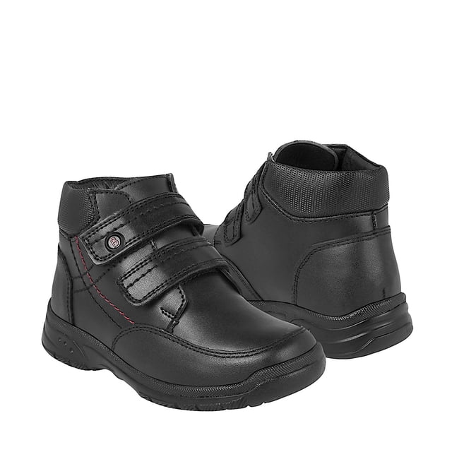 BOTINES ESCOLARES BAMBINO NIÑO BA4511 SIMIPIEL NEGRO 16-17
