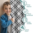 thumbnail image 3 of Blackout Kids Curtains,Black White Plaid Checkered Pattern Childrens Insulated Curtains Set Of 2,Bedroom Essentials,Toddler Room Decor 42"x84", 3 of 5