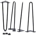 thumbnail image 2 of Rawiri Patas de mesa de 4 pulgadas, juego de 4, patas de mesa de metal para muebles de bricolaje, perfectas para armarios, armarios, gabinetes de TV, cajones, mesita de noche, vienen con protección, 2 of 8