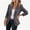 Gray, variant on Women's Solid Lapel Blazer Jacket, Long Sleeve Button Front Suit Coat with Pockets, Casual Business Outerwear Pink XL(XL)