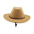 thumbnail image 3 of Cowboy Hat Photo Props Sun Hat Cowgirl Hats for Performance Party Engagement Light Brown, 3 of 9