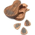 thumbnail image 1 of Guitar Accessories Wooden Guitar Pick Wooden Guitar Pick Box And Picks Guitar Pick Plectrum Storage Box One Box + Three Picks, 1 of 4