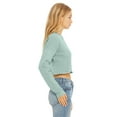 thumbnail image 4 of Bella + Canvas, The Ladies' Cropped Fleece Crew - DUSTY BLUE - S, 4 of 4