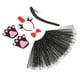 thumbnail image 4 of KAKOWELY 1 juego de diadema de animal, disfraz de gato con cola de gato, pajarita, falda de tutú, guantes para fiesta, 4 of 5