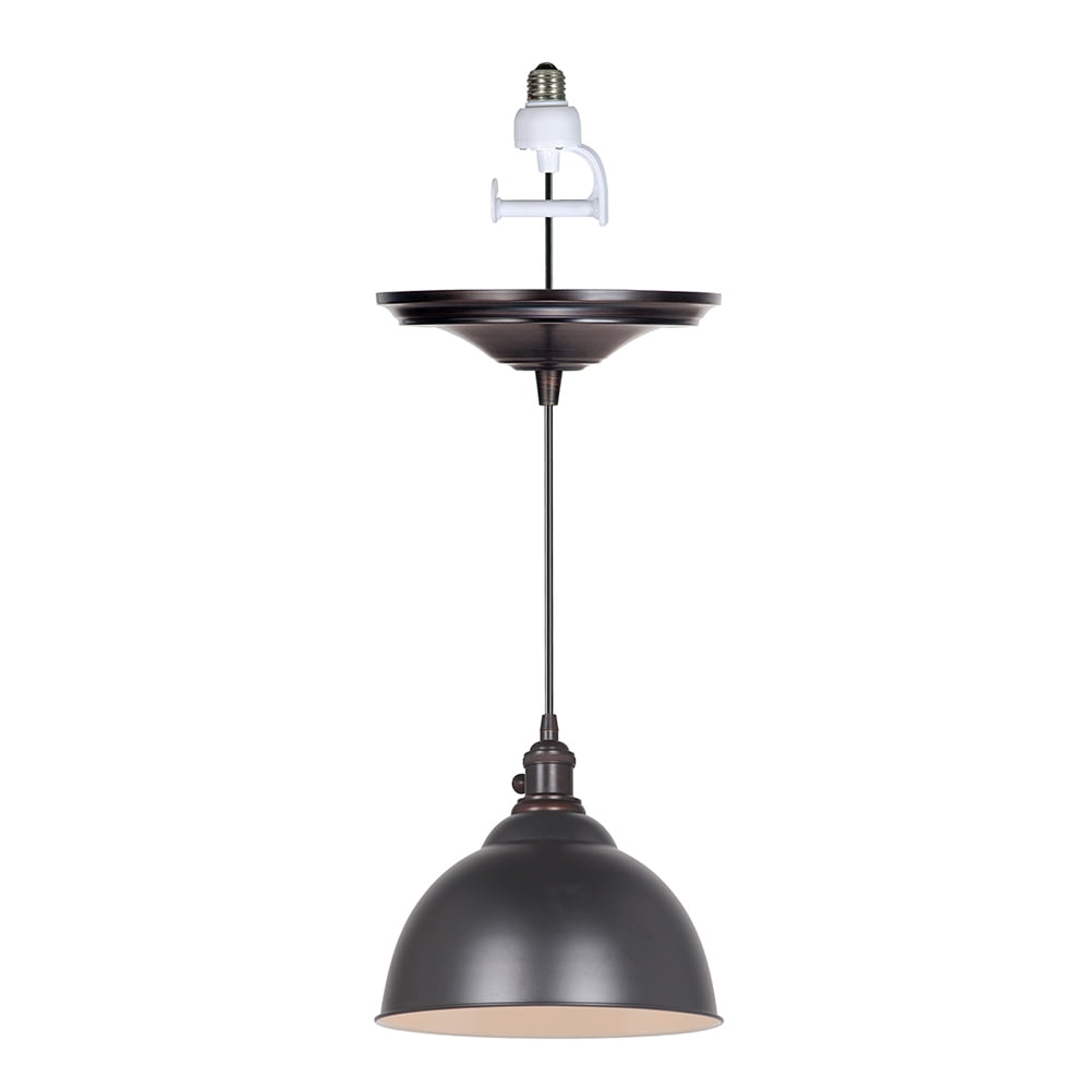 Instant Pendant Recessed Light Conversion Kit Matte Black with Metal