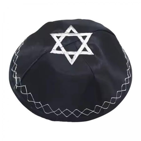jeetily 5xYamaka Hat Lightweight Traditional Stylish Comfortable Embroidered Skull Cap Black 5 Pcs