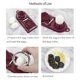thumbnail image 4 of Egg Cutter Stainless Steel Egg Slicing Tool Petal Shape Egg Cutter 2 Slicing Styles Manual Divider Separator, 4 of 8