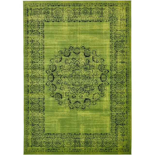 Unique Loom Imperial Istanbul Collection Area Rug (8' x 12'), 8 Feet x 11 Feet 6 Inch, Sage Green/Black