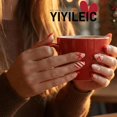thumbnail image 4 of Uñas postizas adhesivas YIYILEIC navideñas rojas con copo de nieve, forma almendra, 24 piezas, 4 of 9