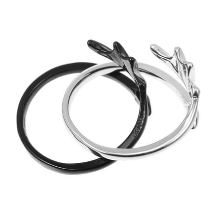 

Ring Devil Couple Rings Decor Vintage Jewelry Pure Copper Lovers for Valentine s Day Decorative Romantic