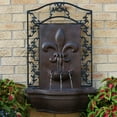 thumbnail image 3 of Sunnydaze French Lily Polystone Outdoor Wall Fountain, Iron Finish, 3 of 8